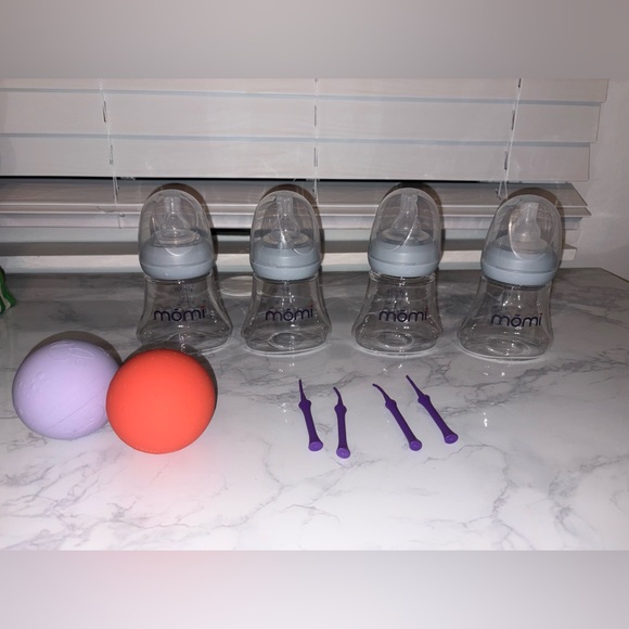 nomi Other - 10-Piece Baby Bundle – mōmi Glass Bottles+Cleaning Tools+Silicone Sensory Balls